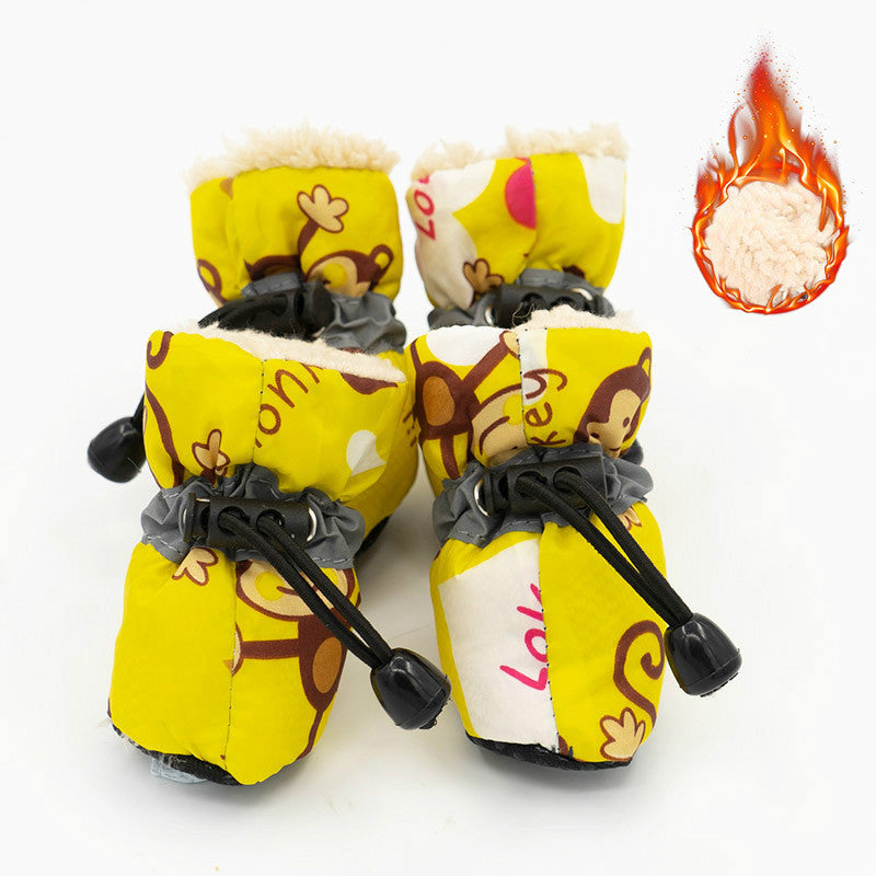 Colorful Printed Dog Shoes with Non-Slip Soles