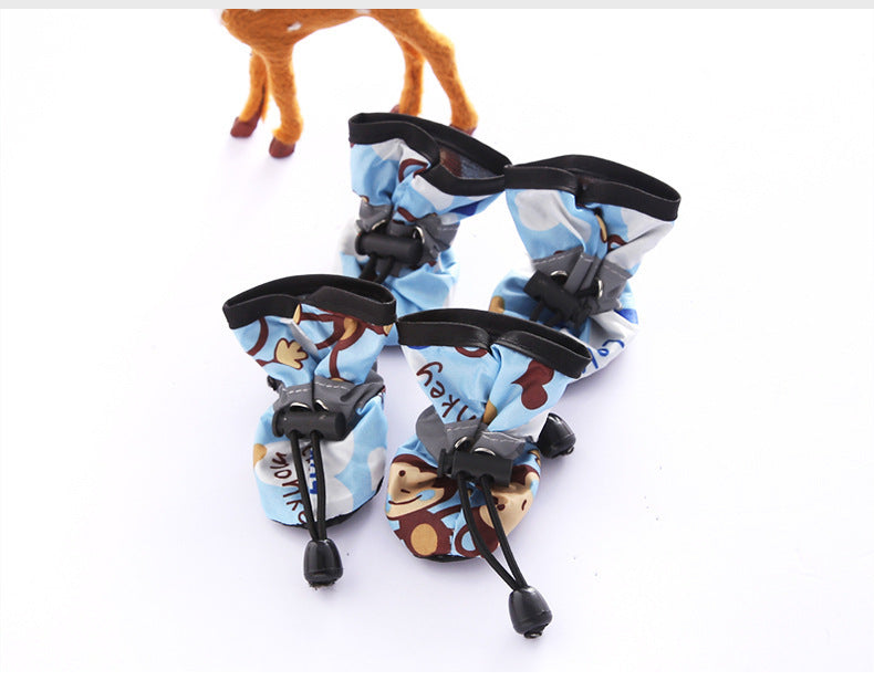 Colorful Printed Dog Shoes with Non-Slip Soles