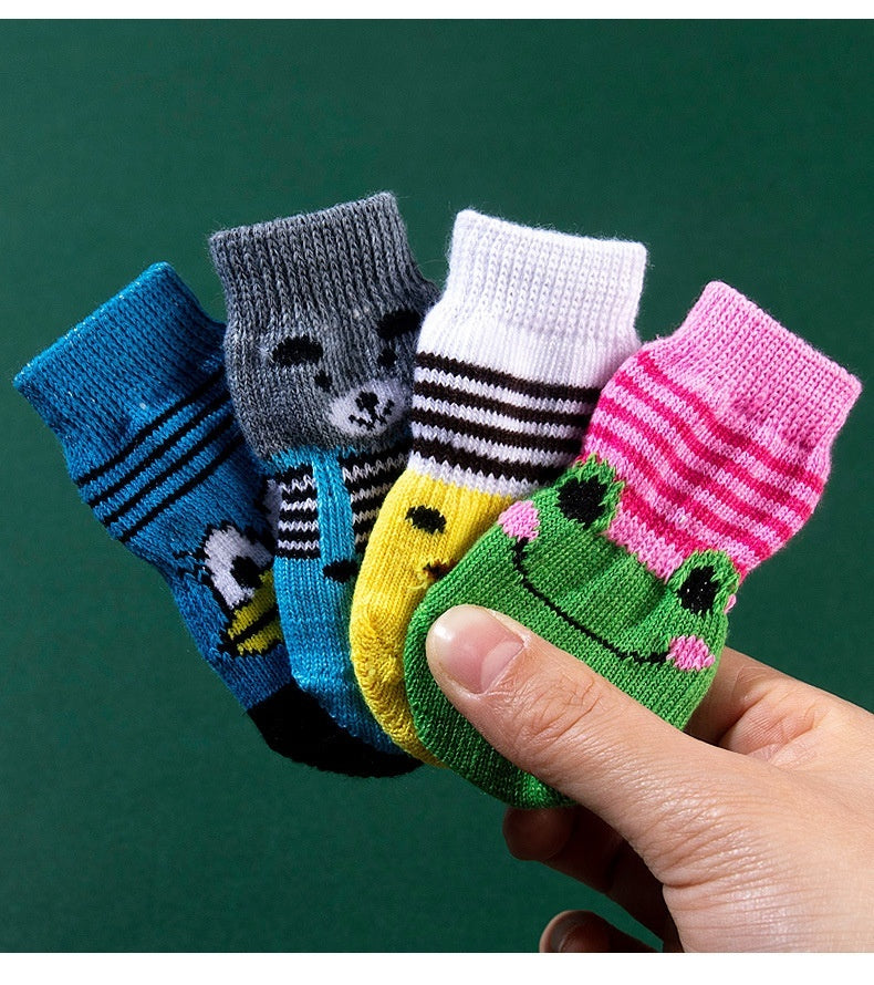 Non-slip pet socks
High-quality pet socks
Teddy dog socks
Corgi socks
Cat socks with non-slip sole
Cartoon animal print pet socks
Non-slip socks for pets
Pet paw protection socks
Cute pet socks
4-pack pet socks for dogs and cats