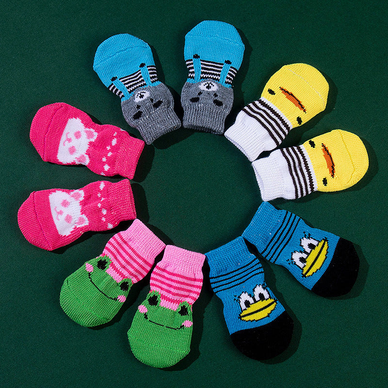 Non-slip pet socks
High-quality pet socks
Teddy dog socks
Corgi socks
Cat socks with non-slip sole
Cartoon animal print pet socks
Non-slip socks for pets
Pet paw protection socks
Cute pet socks
4-pack pet socks for dogs and cats