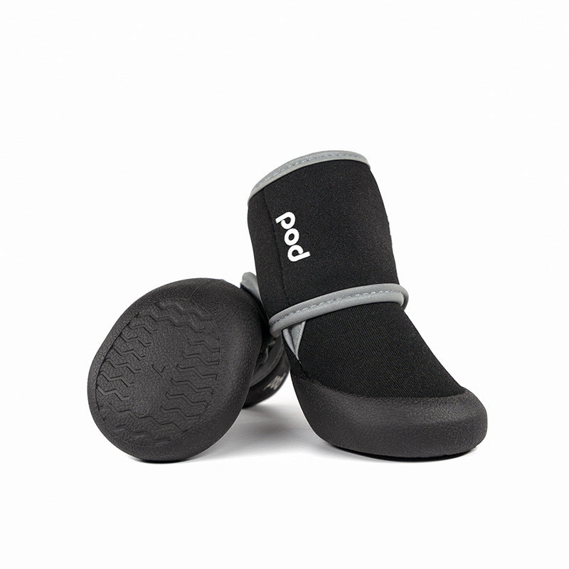 "Pet Upstream Shoes for dogs - waterproof and durable outdoor paw protection"
"Close-up of Pet Upstream Shoes for dogs in hiking environment"
"Dog wearing Pet Upstream Shoes on a trail"
"Stylish and comfortable Pet Upstream Shoes for your pet's paws"
