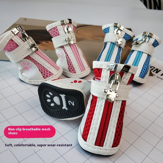 VIP Zipper Pet Sneaker for dogs – stylish and comfortable with a zipper design."
"Close-up of VIP Zipper Pet Sneaker showing zipper detail and comfort."
"Dog wearing VIP Zipper Pet Sneaker – perfect for all-day wear and paw protection."
"VIP Zipper Pet Sneaker in action – secure and trendy footwear for pets